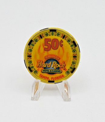 Gaming Poker Chip 50¢  Seminola Hard Rock Hotel Casino - Tampa, FL