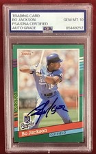 Bo Jackson Signed 1991 Donruss #632 Royals Baseball Card Autograph PSA/DNA Mt 10