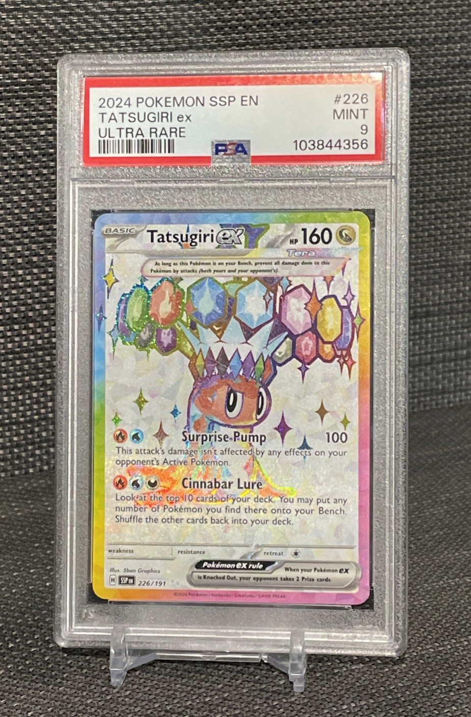 PSA 9 - Tatsugiri EX 2024 Pokemon Surging Sparks 226/191 “Ultra Rare”