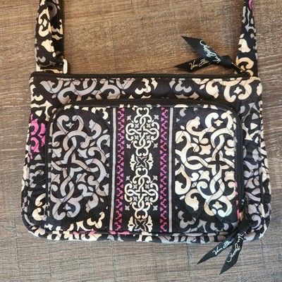 Vera Bradley Canterbury Magenta Hipster Shoulder Bag Cross Body 10  X 7  READ