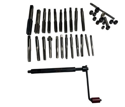 Lot of 22 Heli-Coil Taps -Lot Of 12 Threaded Inserts- 1 Crank Handle Tool