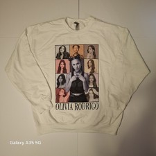 Olivia Rodrigo Sweatshirt Adult Large White Graphic Crewneck Pop Music Merch