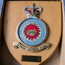 Vintage Royal Air Force Near East Air Force mess wall plaque shield RAF Military