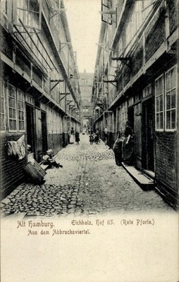 Postcard Hamburg Old Town, Eichholz, Hof 65, Red Gate,... - 5098983