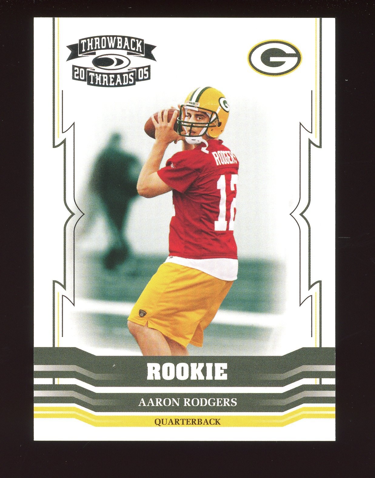 2005 Donruss Throwback Threads Aaron Rodgers Rookie /999 Packers