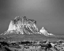 Fine Art Photography, Black and White print, 8x10, Pawnee Buttes, Colorado