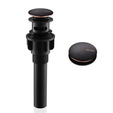 Oil Rubbed Bronze Pop Up Bathroom Sink Drain with Overflow, Lavatory Bathroom...