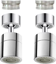 2 Pcs Faucet Aerator, 360° Swivel Kitchen Sink Faucet Aerator, Big Angle Twist, 