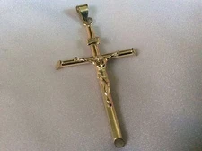 Sterling Silver 925 Traditional Cross Slide Pendant 