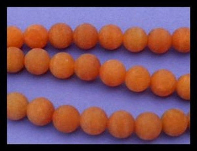 8mm Red Aventurine Frosted Matte Round Beads Strand 45/strand Unique Bead Finish