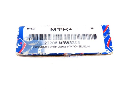 MTK 22208 MBW33C3 Spherical Roller Bearing 40x80x23mm 22208MBW33C3 NEW IN BOX - Picture 2 of 9