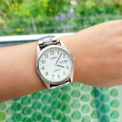 Lumibrite Lorus Silver Watch Vintage Lorus Silver Lumibrite Glow