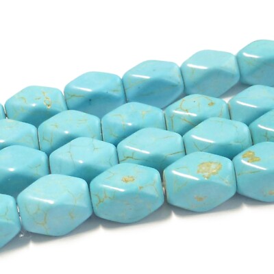 Howlith Perlen Nuggets 12 mm Farbe türkis 34 Halbedelsteine nenad-design E082