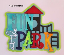 FUN at the PARK TITLE boy girl Premade Scrapbook Page album 3d die cut by Rhonda