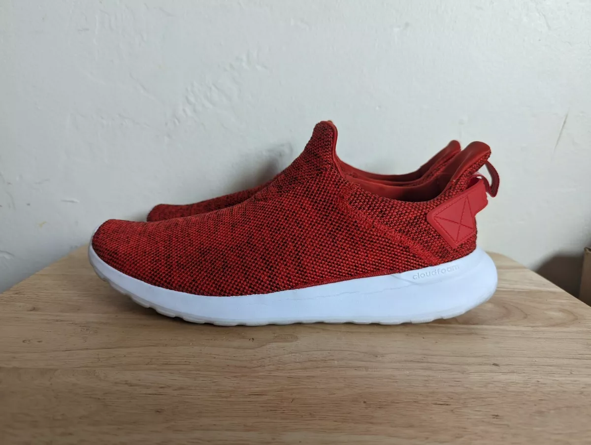 Adidas Neo Cloudfoam Lite Racer Adapt Red White Slip On Sneakers Men s Size 11.5
