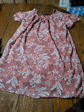 1X Rue+ Mauve Off White Off Shoulder Cold Shoulder Lined Midi Dress