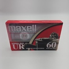 Sealed Maxell UR60 Audio Cassette Tape 60 Minutes Recording Normal Bias