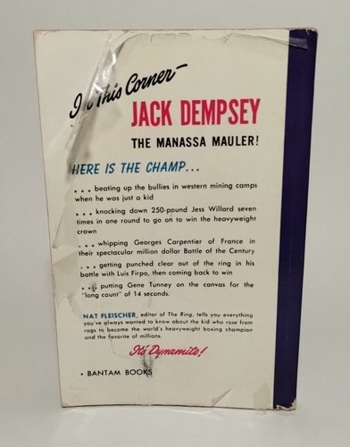 Jack Dempsey by Nat Fleischer True Story Manassa Mauler 1949 Paperback Boxing - Picture 8 of 9