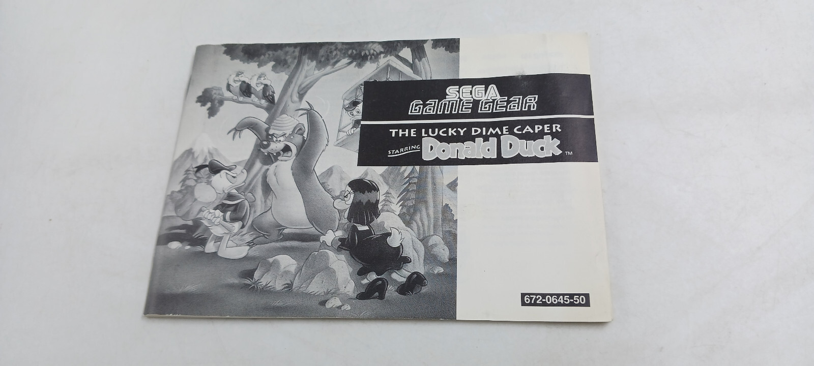 Notice du Jeu Sega Game Gear The Lucky Dime Caper starring Donald Duck
