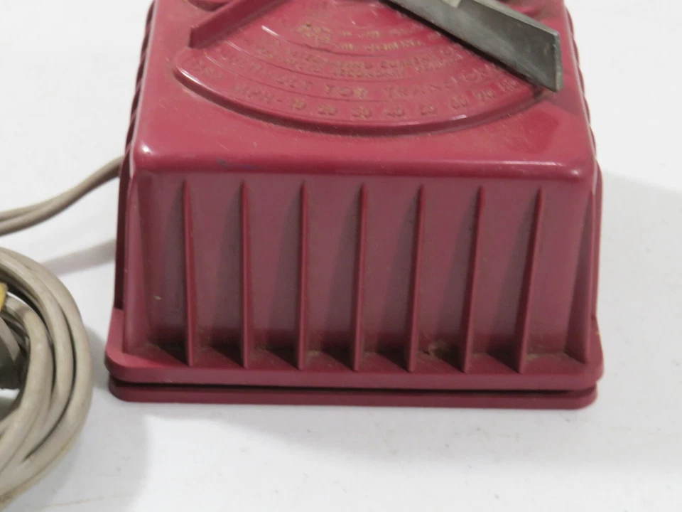 Transformador de juguete Lionel vintage tipo 4125 25 vatios probado buen estado rojo Foto 3 de 4