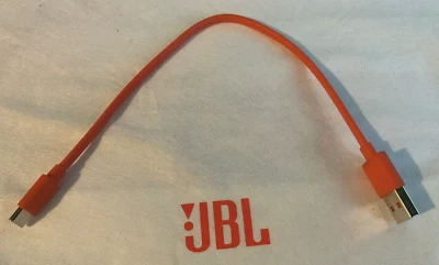 Genuine JBL USB Type C Charging Cable for Earbuds & Headphones, 20cm, Orange