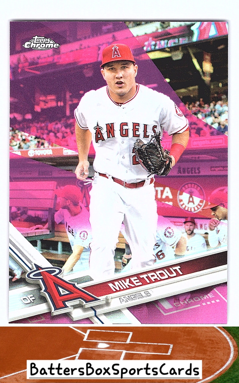 2017 Topps Chrome #200 Mike Trout Pink Refractor