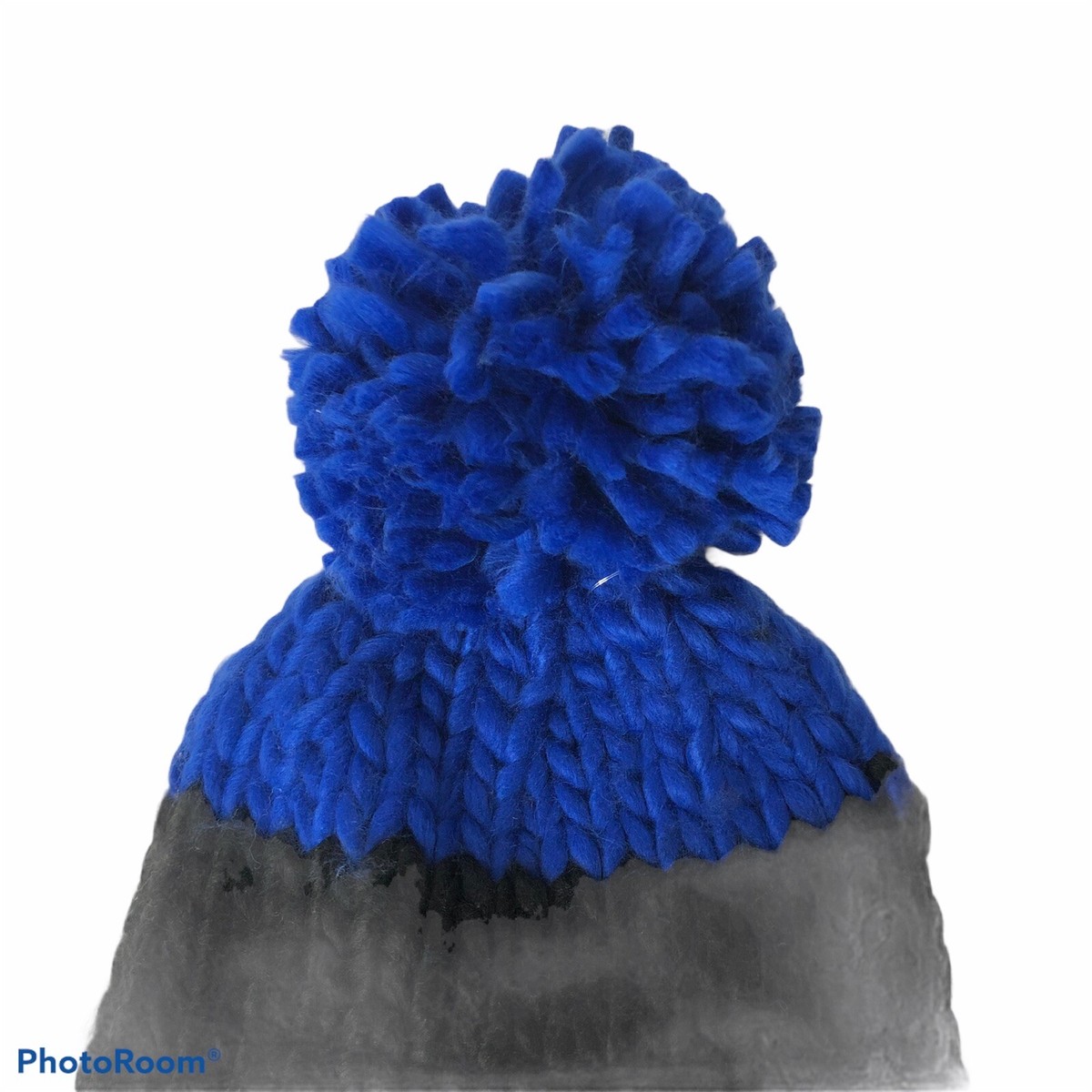 Free People Cozy Up Color Block Pom Beanie Black Blue Free People Womens Cozy Up Color Block Pom Beanie in Blue  main image 4