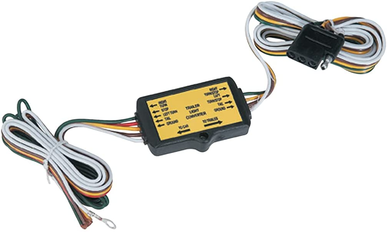 Light Converter for Trailer 5-Wire System to 4-Wire System 18G Wire W/Flat 4-Way