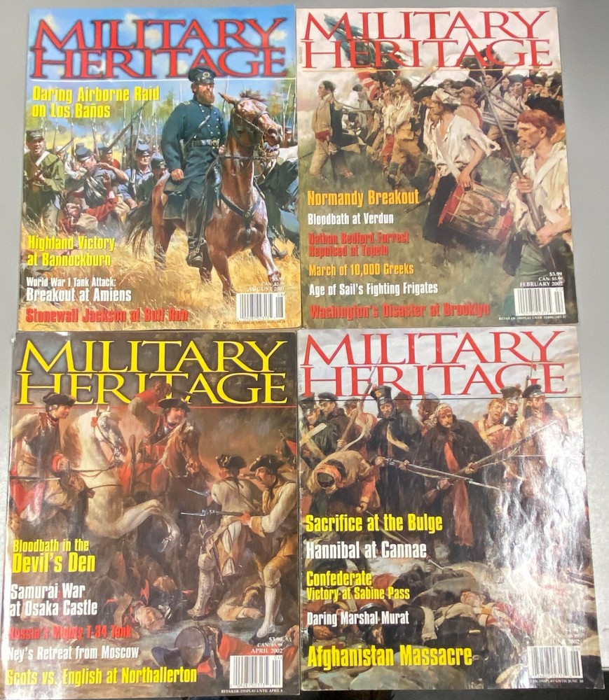 Military Heritage Magazine Vol's 08/01, 02/02, 04/02, 06/02, 08/02, 10/05, 12/05