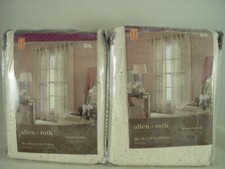 Allen Roth 2pc Revival 84-in Rose Polyester Light Filtering Single Curtain Panel