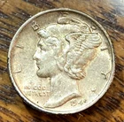 1945-S Mercury Dime Nice Original Very Choice AU CHRC