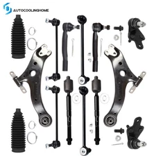 Front Lower Control Arms Tie Rod Ends Suspension Kit For 2007-2011 Toyota Camry