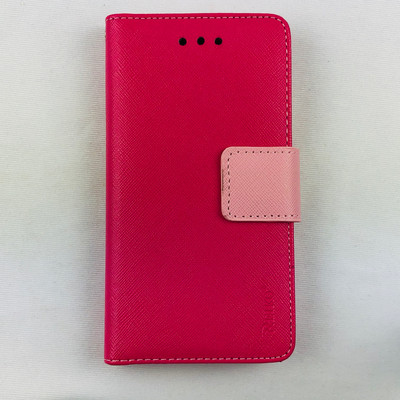 SAMSUNG GALAXY S6 EDGE WALLET CASE ID CARD COVER MAGNETIC FLIP REIKO 6 PINK ROSE