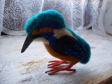 OOAK mixed media kingfisher/bird