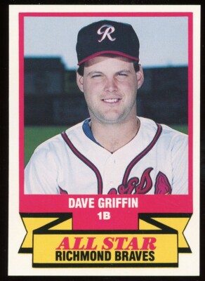 1989 CMC Team Issue Richmond Braves DAVE GRIFFIN RC BRAVES