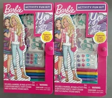 2 Pack Barbie Activity Fun Kit Includes Markers, Pages Activity, and more