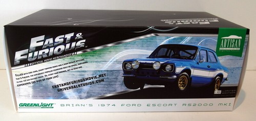 Ford Escort RS2000 MK1 Fast & Furious 1974 Brianlight escala 1/18 19022 Brian's - Imagen 6 de 6