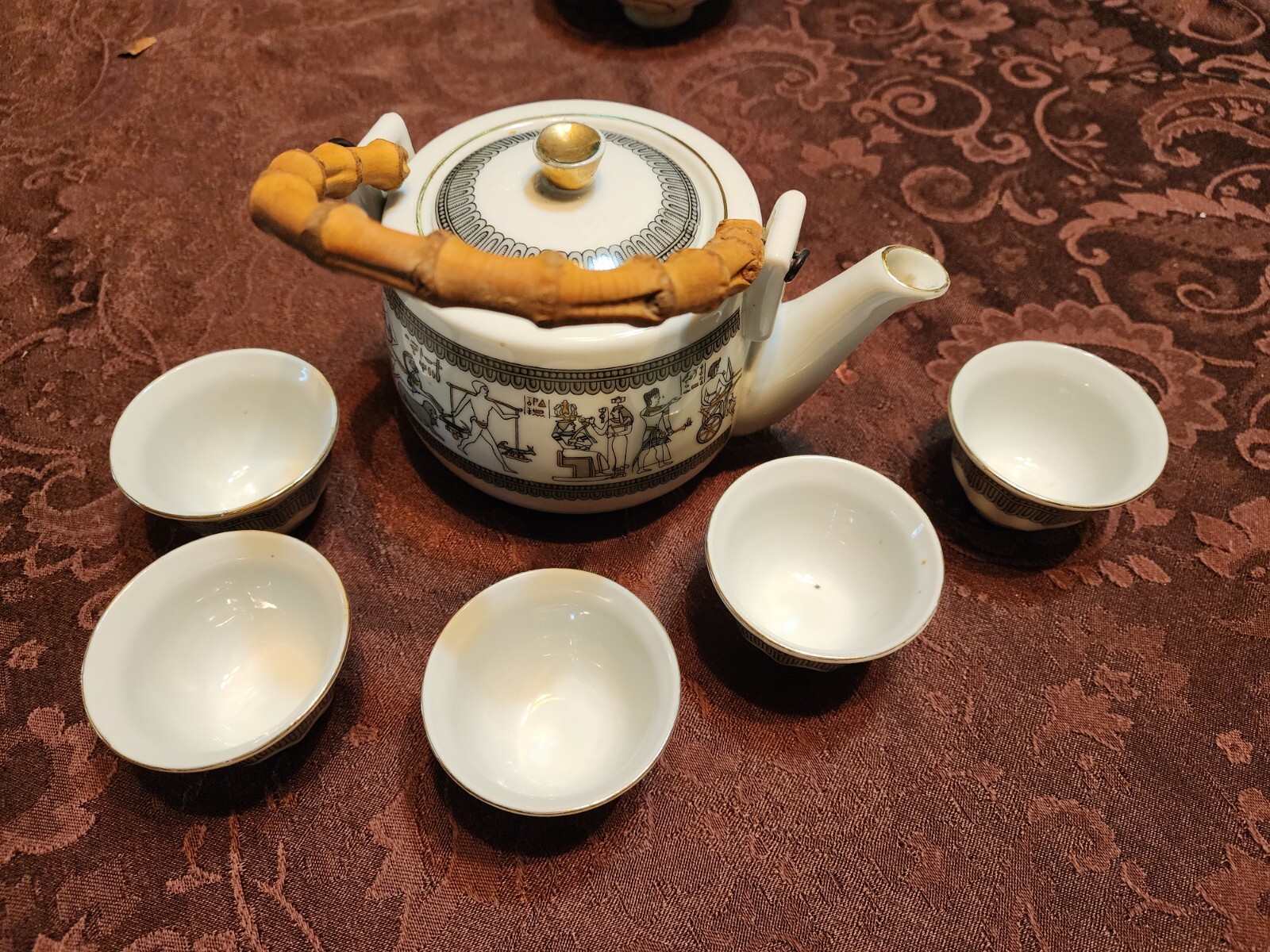 6 Piece Vintage Korean Tea Set,Golden Apricot Pattern eBay