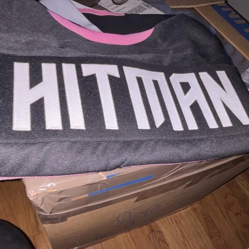 Bret Hart Calgary Hitmen Autographed Hockey Jersey Black Pink JSA Authenticated