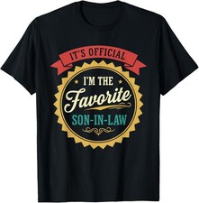 Funny Favorite Son-in-Law Retro Badge Design for Husband T-Shirt