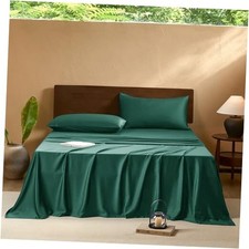 Sheets Set,Luxuriously 400 Thread Count Organic Viscose Derived Queen Aqua