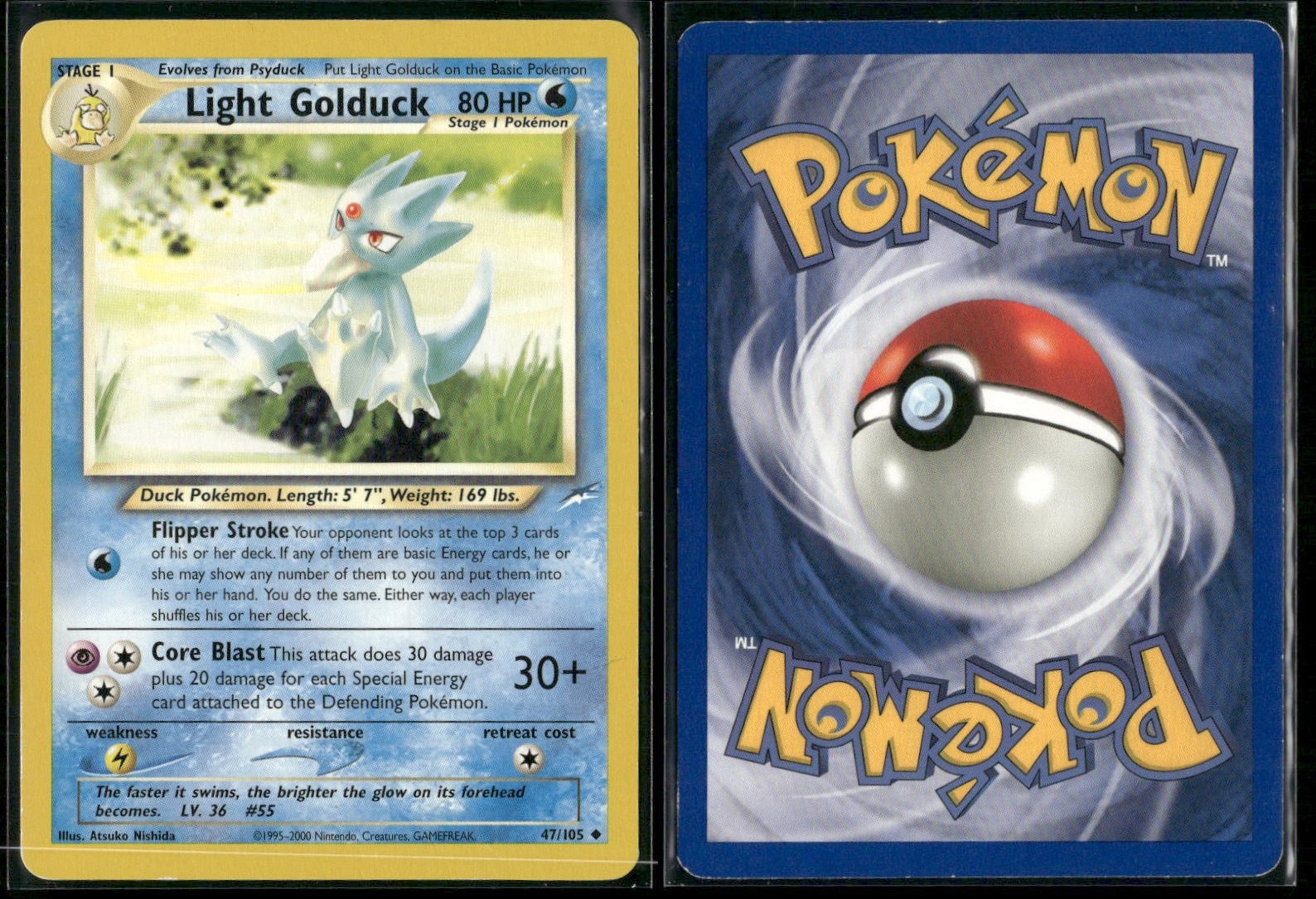 ✰ LIGHT GOLDUCK 47/105 UNCOMMON NEO DESTINY POKEMON ✰ DMG