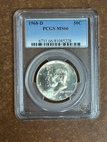 1968-D Kennedy Half Dollar - PCGS MS-66