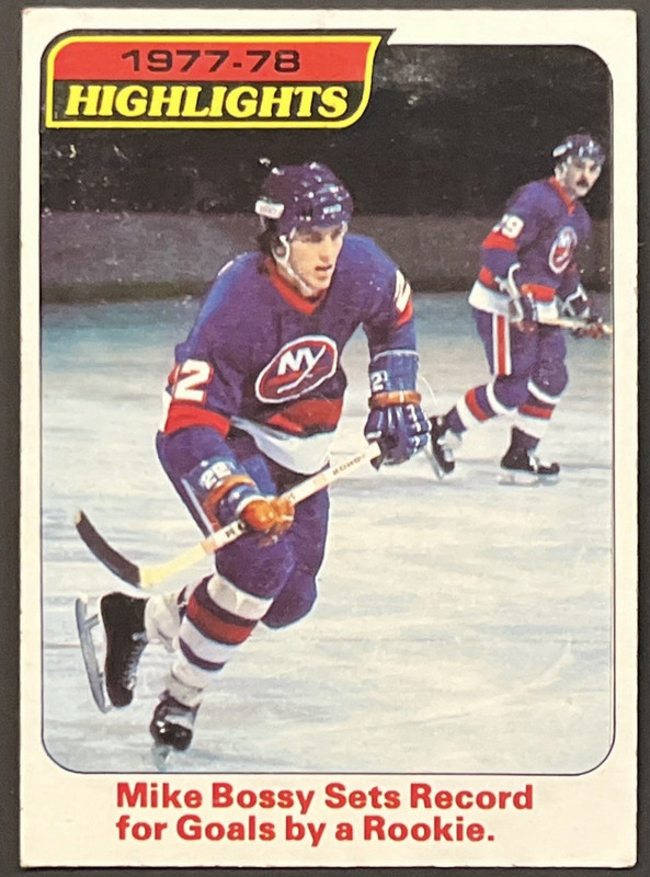 Topps Mike Bossy Highlights Rookie #1 New York Islanders NHL Card 1978