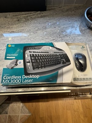 Logitech Cordless Desktop MX3000 Laser Wireless Keyboard Mouse Combo New 