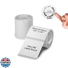 NIIMBOT Thermal Label Maker Paper 50 50 mm Clear 2Packs for B1 Label Maker