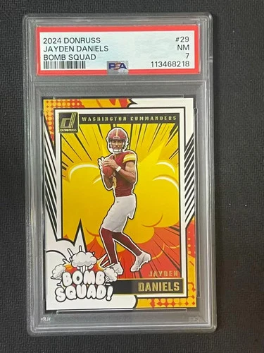2024 Panini Donruss Bomb Squad Jayden Daniels #29 PSA 7 Commanders JP YT92