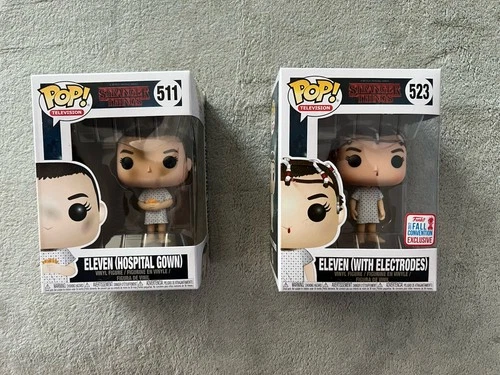 Funko Pop Stranger Things Eleven #511 & #523 2017 Fall Convention Exclusive