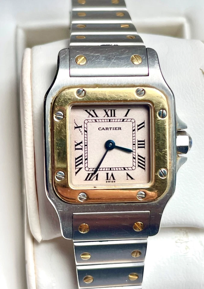 CARTIER Santos de Cartier Galbée 18kt Yellow Gold + Steel Case Small Model GREAT - Image 2 of 4