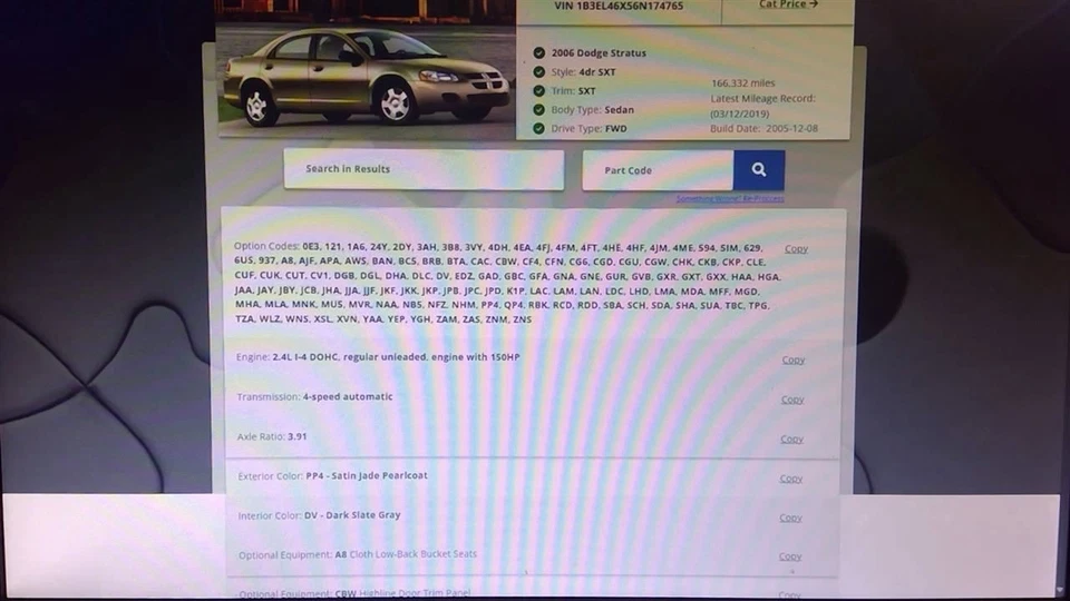 Passenger Front Seat Sedan Without Air Bag Cloth Fits 01-06 STRATUS 878565 Foto 3 de 4